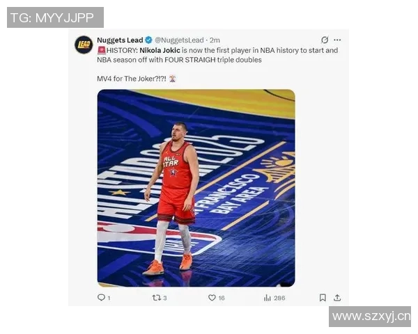 约基奇开季三场三双追平历史威少大O之后第三人再创佳绩 约基奇开季三场三双追平历史威少大O之后第三人再创佳绩